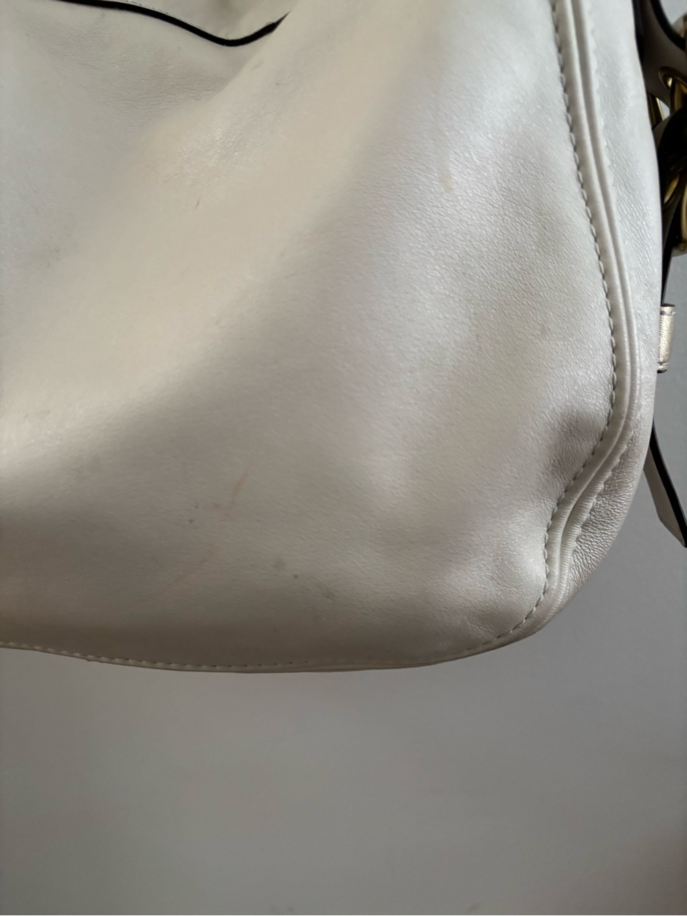 Coach Maggie White Leather Hobo Shoulder Bag Style 12939! - Picture 8 of 15
